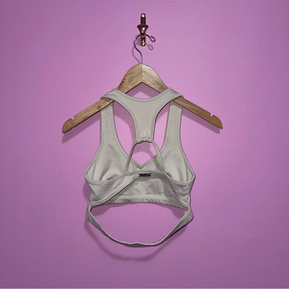 Bombshell Sportswear Sports Bra Women’s Size Medium Beige Ivory Ribbed - Picture 6 of 11